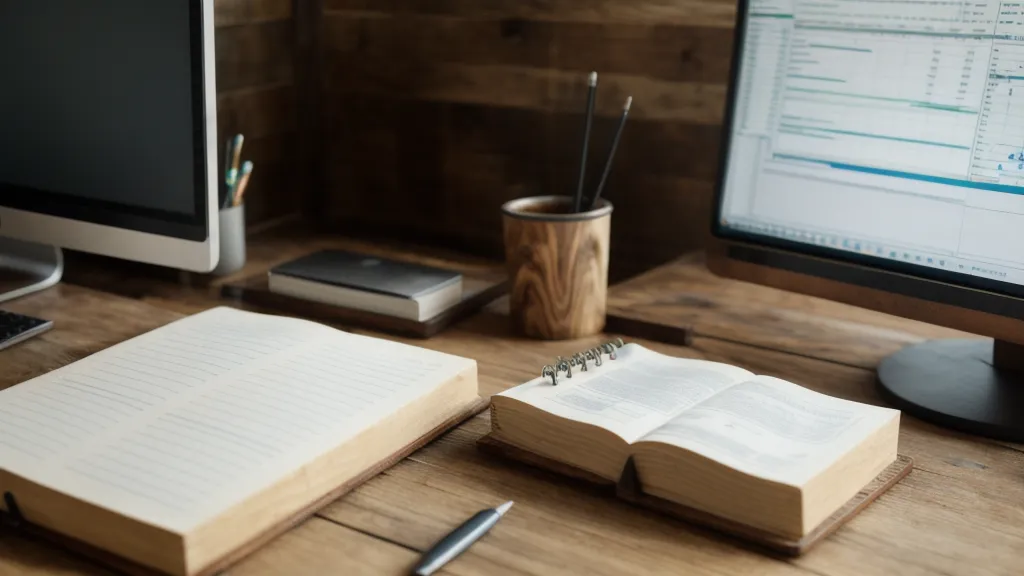 Escritorio de oficina con mate y planillas de Excel en Mendoza