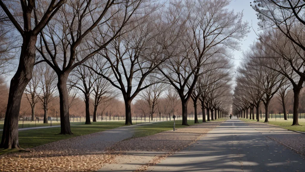Sendero arbolado y tranquilo en el Parque General San Martín de Mendoza