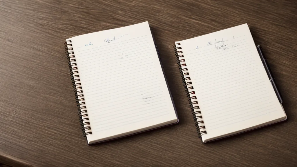 Cuaderno con lista de tareas simples escritas a mano para organizar el enfoque