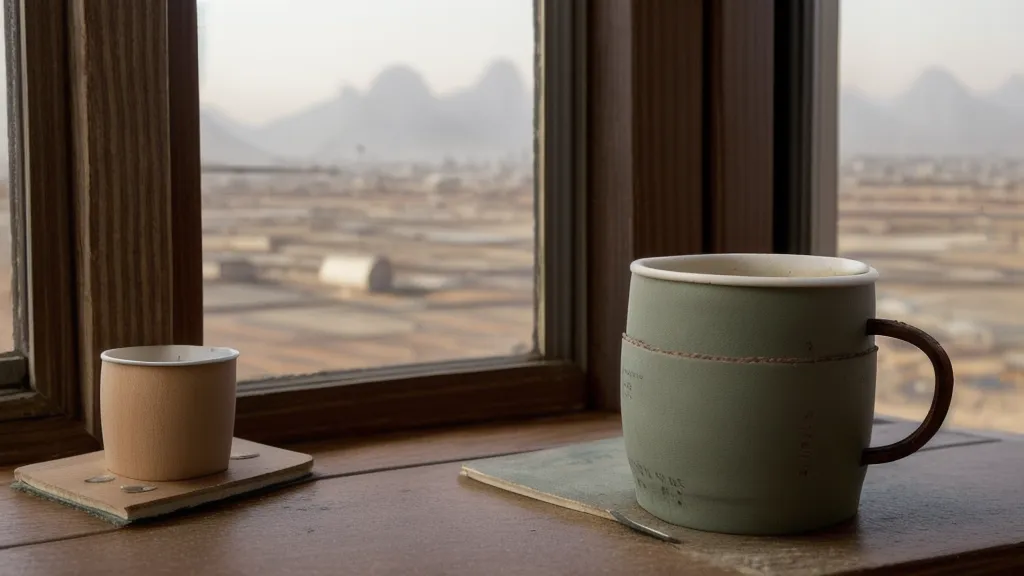 Cuaderno y mate en una mesa de cocina mendocina, después de una noche con ataques de pánico