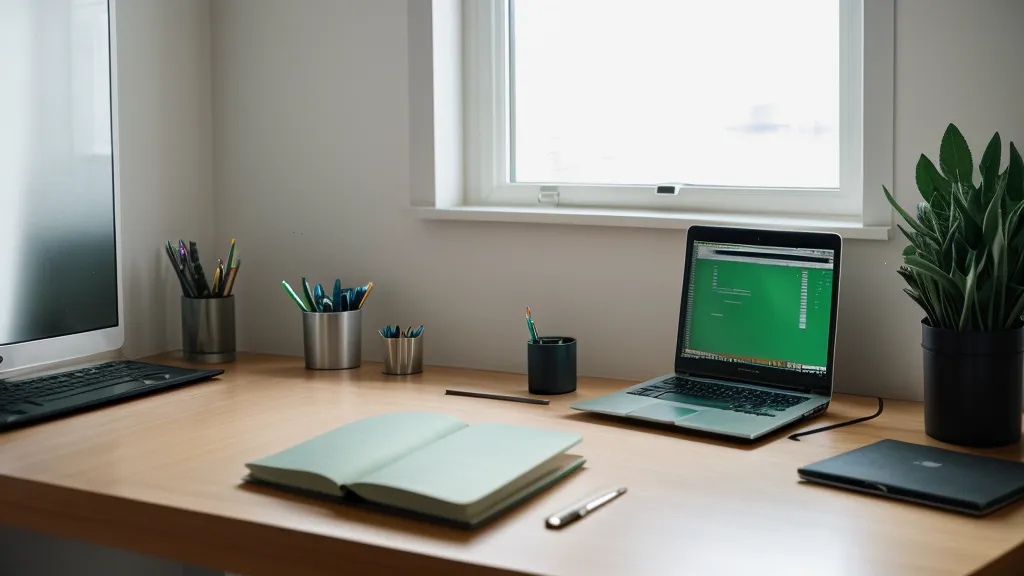 Escritorio de oficina con mate y una planilla de Excel compleja.