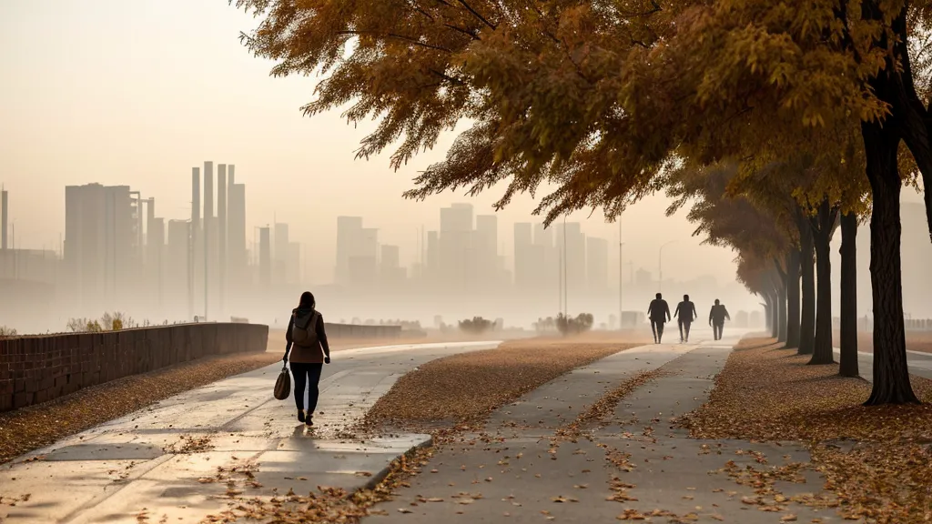 Caminata por zona industrial de Mendoza con la cordillera de fondo