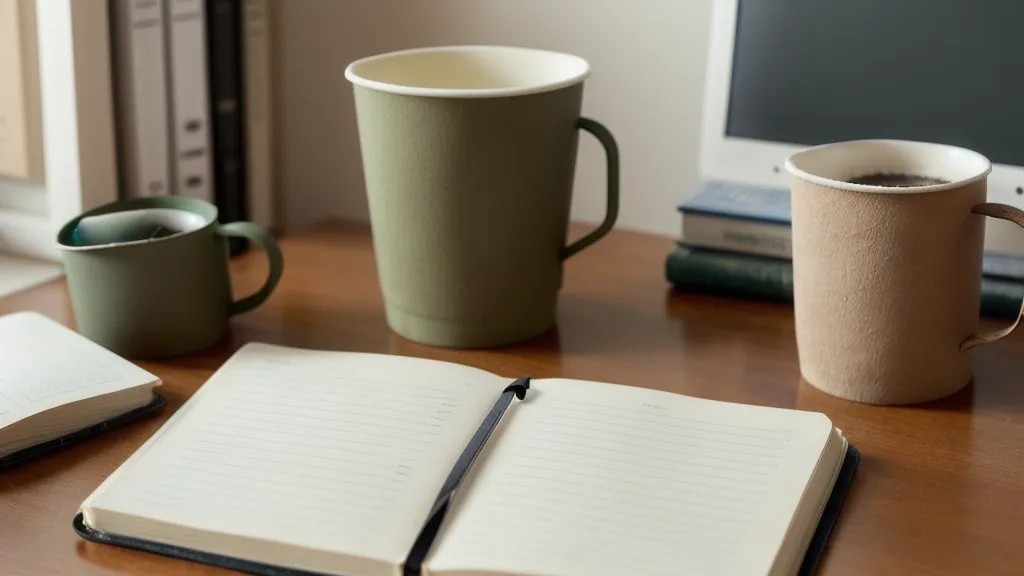 Detalle de escritorio de trabajo con remitos y tensión acumulada